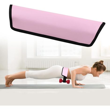Cinturón de flexiones de cadera, cinturón de flexiones con mancuernas, cinturón de glúteos para flexiones de cadera, cinturón de cadera para sentadillas profundas y zancadas - Rosa (1/5)