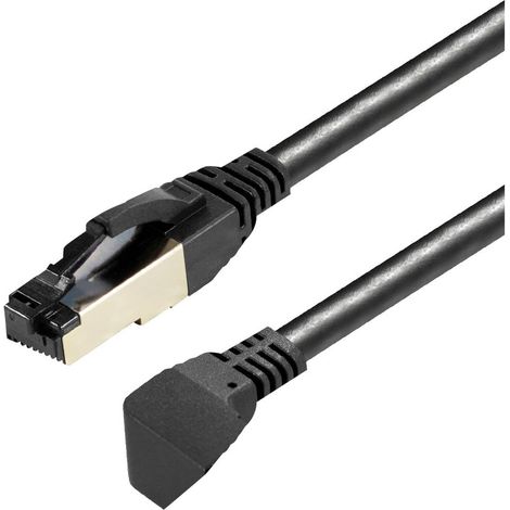 Maxtrack TI 48-3L RJ45 cable de réseau, cable patch S/FTP 3.00m noir 1 pièce (1/3)