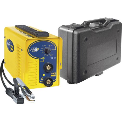 GYS – Poste à souder MMA 30794 200A – Inverter monophasé 230V – Soude électrodes Ø 1,6 à 5mm – Livré avec valise et accessoires