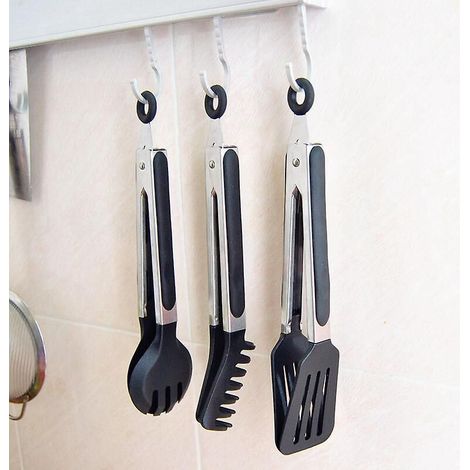 3-Pack Kitchen Tongs, Non-Stick Stainless Steel Tongs with Silicone Tips for Cooking, Baking, BBQ (1/5)