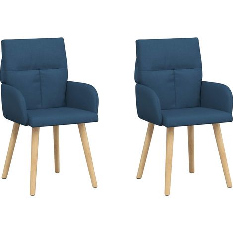 Esszimmerstühle 2 pcs Stoff Blau 60 x 56 x 96 cm vidaXL (1/5)