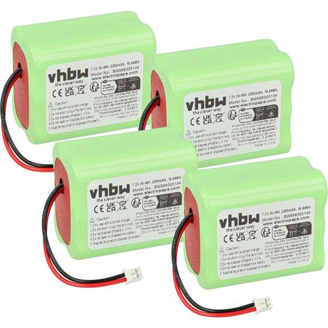 vhbw 4x batería compatible con Ape Labs LightCan SE, LightCan, LightCan V2 LED, lampara a batería (2200 mAh, 7,2 V, NiMH) (1/4)