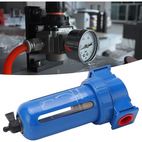 Filtre à air comprimé en alliage de zinc, bol à dégagement rapide, purge manuelle pour compresseurs d'air et outils pneumatiques, filetage 1/2" NPT (1/5)