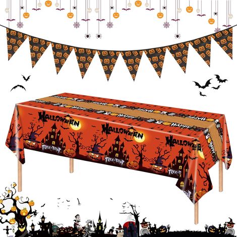 Lot de 2 nappes décoratives Halloween, 137 x 274 cm (1/5)