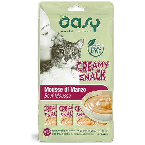 OASY SNACK cat Creamy Snack Manzo 4x15g (1/2)