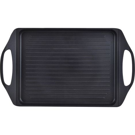 San Ignacio Compact - piastra per grill 24 x 26 cm - alluminio fuso - interno di Whitford in nero ed esterno in nero - vapore resistente con punto di induzione (1/4)