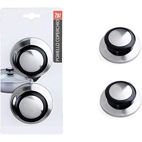 4X RICAMBI POMELLO per Coperchio Universale Resistente Impugnatura in PLASTICA PENTOLA ø 5 CM (1/2)
