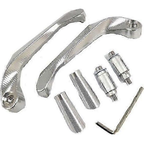 Pour Kawasaki Er6f Er4f Er6n Er5 7/8" 22mm Moto - Protection de poignée de klaxon, de frein et d'embrayage (Argent) (1/5)
