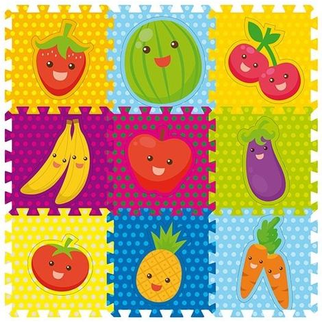 Puzzle en mousse de fruits 9 pièces