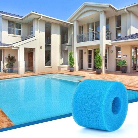 Typ S1 Filterschwamm, Schaumstofffilterkartusche, Schaumstoff für Schwimmbadfilter, wiederverwendbar und waschbar, Schaumstofffilter für Spa, Schwimmbad, Whirlpool (8, Blau) (1/5)