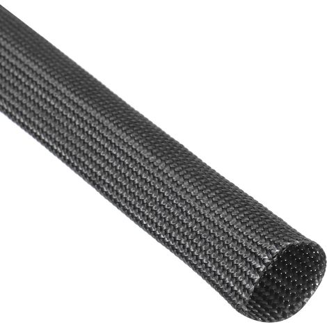 Gaine Cable Tressé Isolante 1 Mètre de Long 12mm ID Noir (1/4)
