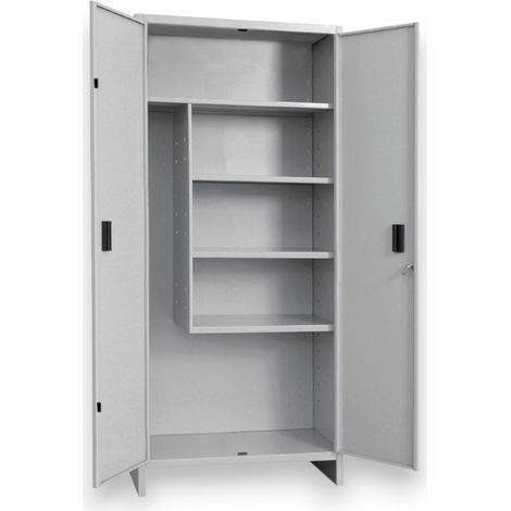 Armadio 2 ante portascope da interno in metallo chiudibile a chiave - 80x40x180h cm (1/2)