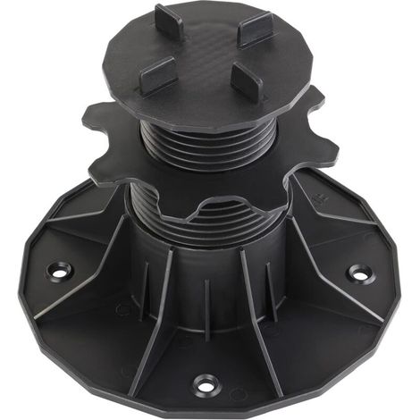 MINKUROW 10er Set höhenverstellbarer Stellfuß mit Kreuz für Terrassenplatten Steinplatten Bodenfliesen, Größe: 65-145 mm