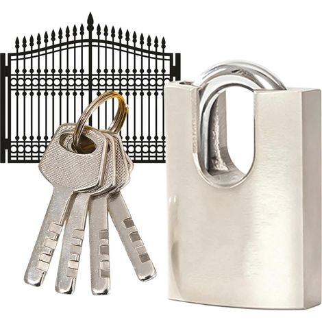 Cadenas Haute Résistance Haute Résistance Temps Anticoupe Cadenas Pour Casier École Et Salle De Sport pour Portail Clôture Gymnase Chantier (1/5)