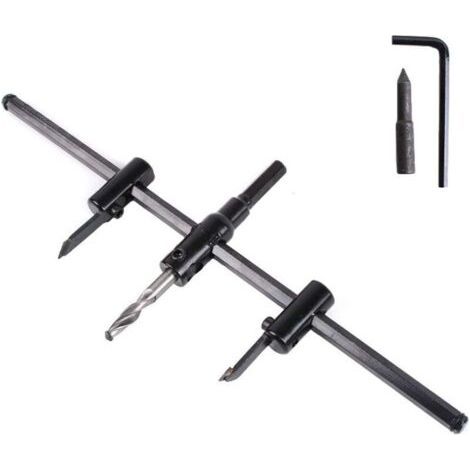 Adjustable Drill Bit 30 300mm Adjustable Circle Saw for Drywall, Wood and DIY Work, Precise Round Cutting (1/5)