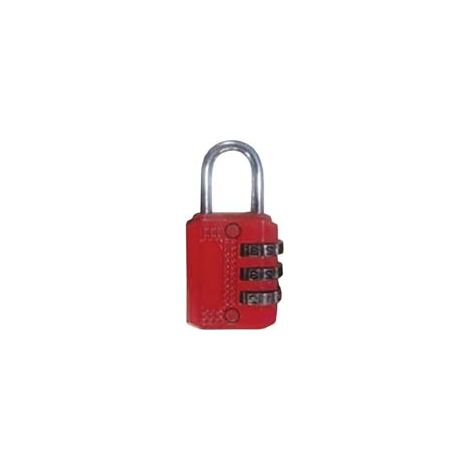 Lucchetto a Combinazione 3 Cifre 14 mm Rosso Quality 12 Pezzi
