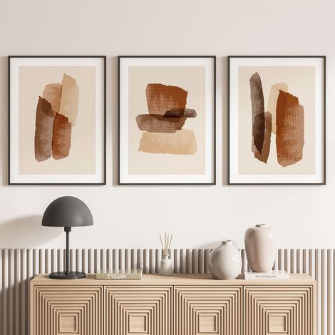 Lot de 3 Affiches / Posters Triptyque - Abstrait - 3 Affiches - 70x100 cm (Cadres non fournis) - Photo pleine page (1/5)