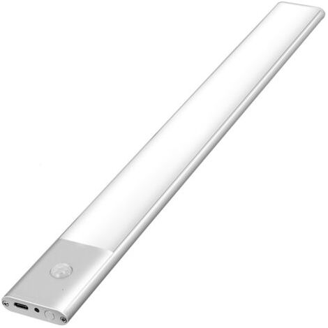 Lampe Placard LED Detecteur de Mouvement, Reglette LED Cuisine Sous Meuble 2 en 1 Rechargeable USB et Alimentée en 220V, 30cm Bande Lumineuse Capteur de Mouvement Adhésives