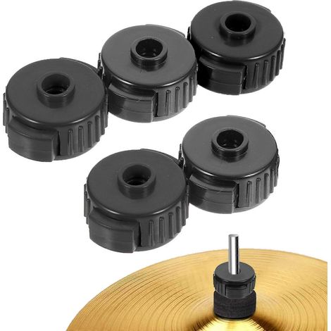 accessoires pour batteur sur socle, cymbales, pièces de batterie, écrous de fixation pour cymbales, écrous de montage pour cymbales, écrous pour cymbales de batterie-3.80X3.40X1.50CM-Black
