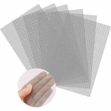 6 Pièces Grille Anti-Insectes en Acier Inoxydable 30x20cm, Maille Fine Métallique Antirouille pour Gouttières et Jardin (1/4)