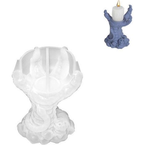 Moules à bougies en forme de griffe du diable pour la fabrication de bougeoirs et décorations d'Halloween (1/4)