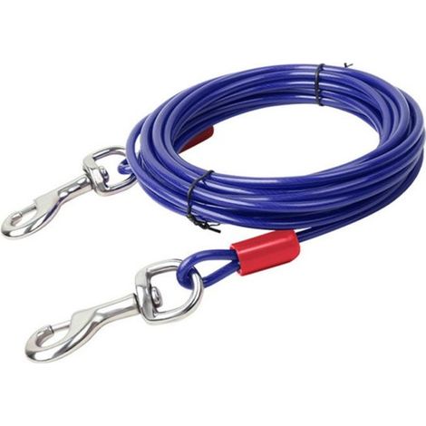 Correa para perros,0,5 x 90 cm,Resistente a mordeduras,Cable de acero extragrueso,Diseño de doble gancho,Correa para mascotas (1/5)