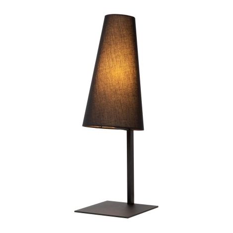 Lampada da tavolo nera con paralume 56 cm E27 Lucide