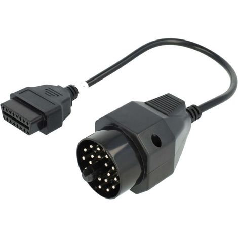 Cable adaptador OBD2 de 20 pines BMW Edibas a dispositivo de diagnóstico OBD de 16 pines. Adecuado para modelos antiguos. Compatible con BMW de 1982 a 2002.