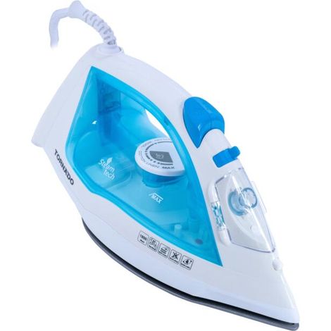 TORNADO TST-1800B plancha Plancha a vapor Teflón 1800 W Azul, Blanco (1/3)