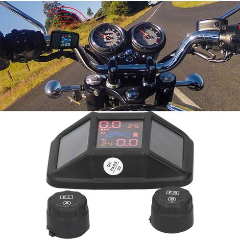Motorrad-Reifendruckkontrollsystem (C410), das mit Solarenergie betrieben wird und über eine integrierte Batterie verfügt. (1/5)