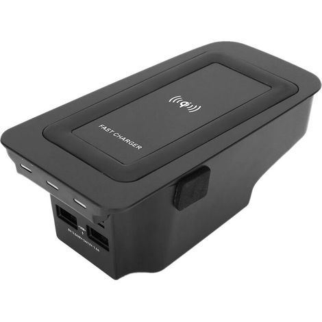 Chargeur sans fil 15W pour voiture – Plaque de charge induction – Charge rapide Qi – Protection contre surchauffe et courts-circuits (1/5)