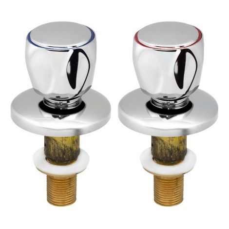Robinet de bidet chromé en laiton – Indicateurs de température bleu et rouge – Joint en céramique pour fonctionnement sans fuite – Källa