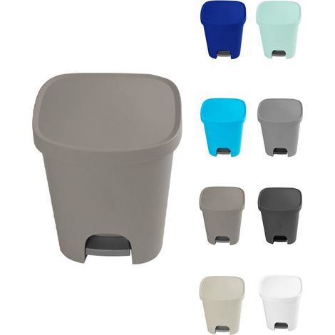 Cubo basura plástico Apertura con pedal 25 Litros Cubo reciclar Mate 35x30x42 cm