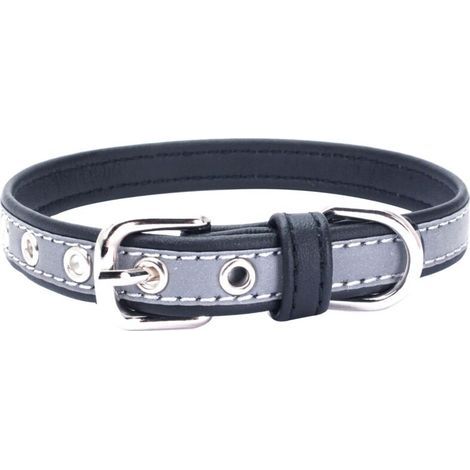Reflektierendes, verstellbares, blaues Hunde-/Katzenhalsband, Größe S (1/4)