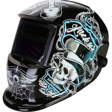 GENERIC-Masque de Soudage Automatique, Casque de Soudure avec 2 Lentilles et 2 Capteurs de filtre à ombre réglables, DIN 9-13 pour le soudage à l'arc de MIG TIG MAG [Classe énergétique A+++] (1/5)