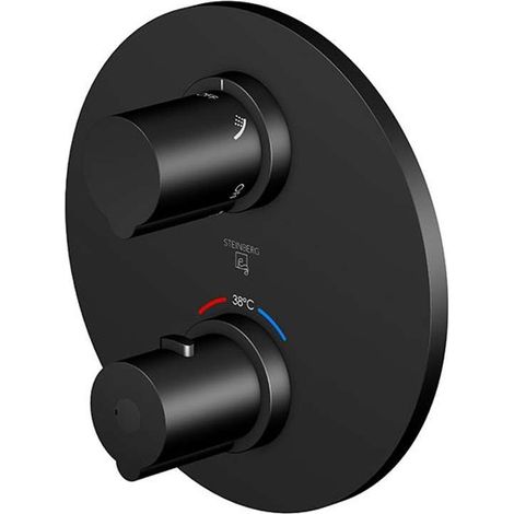 Steinberg 100 - Unterputz-Thermostatarmatur für 3 Verbraucher, schwarz matt 100 4123 3 S (1/4)