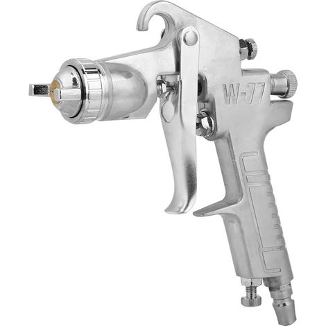 Pistolet à peinture pneumatique, alimentation par gravité, buse 3,0 mm, corps aluminium pour peinture auto et meubles (1/5)