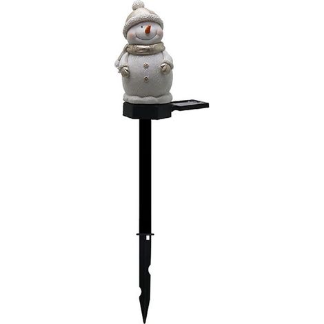 Lampes solaires LED d'extérieur en forme de bonhomme de neige, décorations de jardin, de noël, lumières décoratives de paysage de pelouse de cour (1/5)