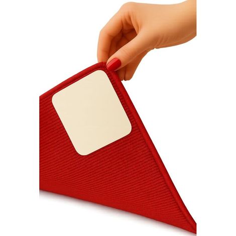 Bardusch-Lot de 8 patins antidérapants pour tapis, lavables, réutilisables, sans résidus, adaptés aux sols lisses (1/5)