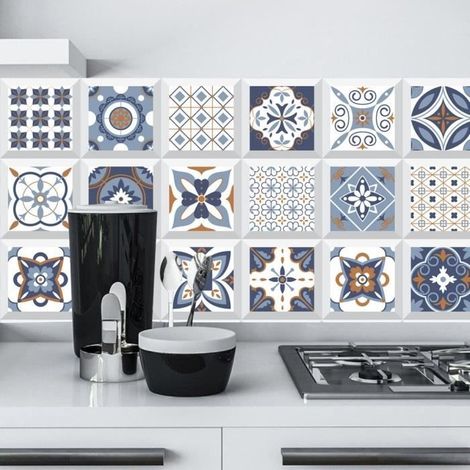 (40x200cm-couleur02)Papier Peint de carrelage auto-adhésif 40 x 200 cm PVC Style Moderne Stickers Autocollant Muraux Étanche Décoration (1/4)