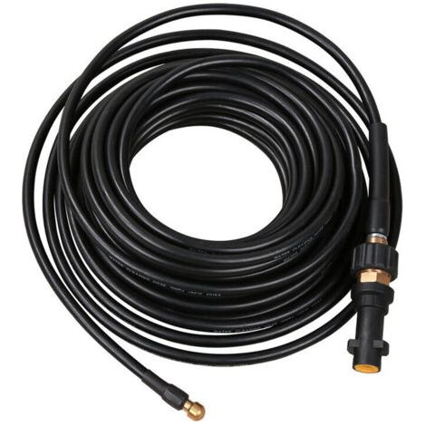 Tuyau pour nettoyeur haute pression Tuyau déboucheur flexible noir Nettoyage de canalisations 20m
