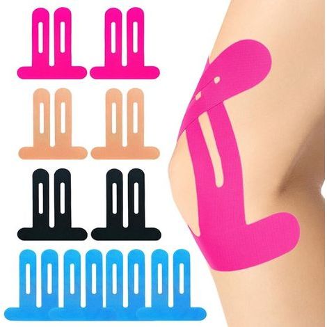 Sport-Knieschoner-Tape – 10 Stück – 4 verschiedene Farben – 180 % dehnbar (1/5)