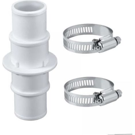 Adattatore per tubo da piscina, adattatore portatile (con 2 fascette stringitubo), accessori per piscina (1/5)