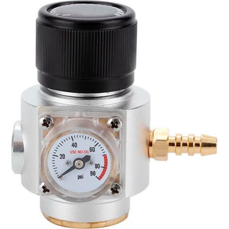 CO2 Mini Gas Regulator T21 4 Soda Pressure Gauge Thread CO2 Charger Kit 0-90 PSI (for Europe) (1/5)