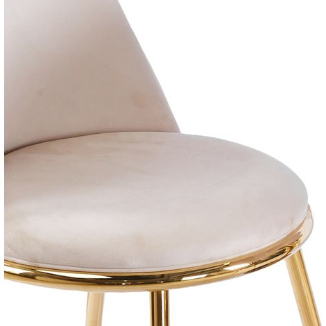 sedia sala da pranzo velluto bianco crema oro HAVRYA (1/3)