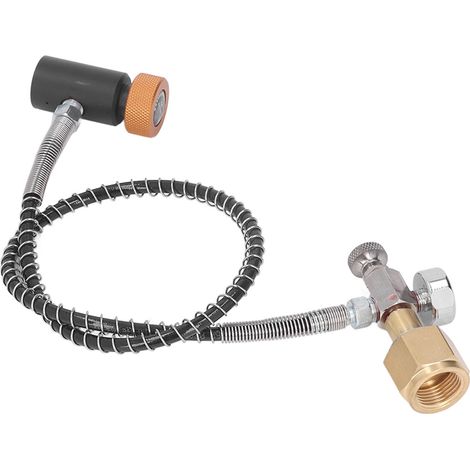 Tuyau de raccordement pour eau gazeuse, adaptateur de remplissage de bouteille de CO2, tuyau haute pression anti-traction de 61 cm (24 pouces) pour raccords de réservoir d'eau gazeuse W21.8-14 à TR21- (1/5)