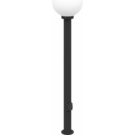 vidaXL Borne lumineuse avec sortie 120 cm Noir IP44 (1/5)