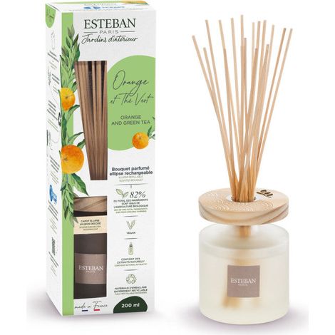 Diffusore di Profumo a Bastoncini Ellipse Arancia e Tè Verde 200 ml ESTEBAN-PARIS (1/2)