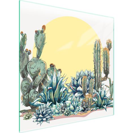 PLACA PROTECTORA DE VIDRIO PARA ESTUFA 50x52 CACTUS (1/5)