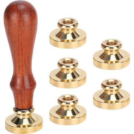 Kit de sceau et tampon de bénédiction, outils de bricolage, manche en bois de rose pour coffret cadeau, scellage à la cire (1/5)